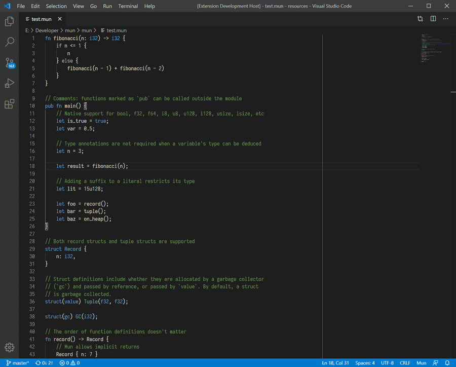 Syntax highlighting in VSCode